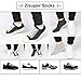 Zisuper Mens 6 Pack No Show Low Cut Athletic Socks, Tab Fit No Slip Casual Sock