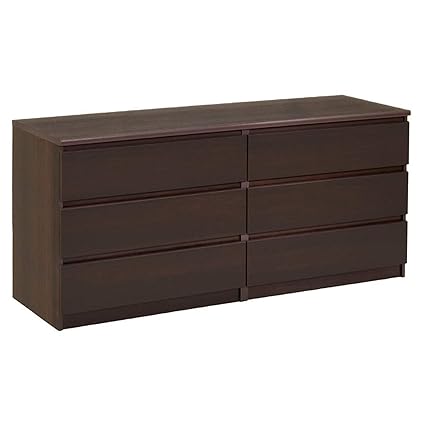 Amazon Com Tvilum Scottsdale 6 Drawer Double Dresser Coffee
