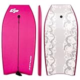 Goplus 41 inch Super Bodyboard Body Board EPS Core, IXPE Deck, HDPE Slick Bottom with Leash, Light Weight Perfect Surfing for Kids and Adults