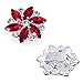 ELEGANTPARK AJ Shoes Dress Hat Accessories Fashion Rhinestones Crystal Shoe Clips 2 Pcs Red