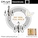 CRLight 6W 4000K LED Candelabra Bulb Daylight White 600LM, 60W Incandescent Equivalent, Replace 12W Compact Fluorescent CFL Bulbs, E12 Base Dimmable C35 Frosted Glass Torpedo Candle Bulbs, Pack of 3