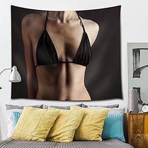 Sexy Swinsuit Model with Toned Physique - Fabric Tapestry, Home Decor - 51x60 inches