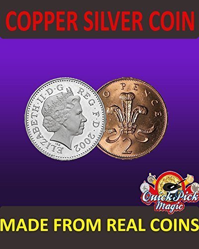 UK COPPER SILVER COIN 10p - 2p MAGIC TRICK / MADE FROM REAL COINS!