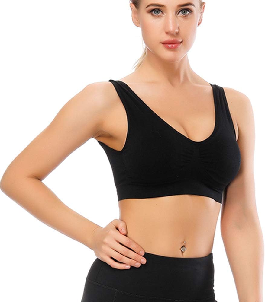 Sports Bras for Women,Seamless Sleep Bra with Removable Pads Yoga Gym Activity Everyday Wear