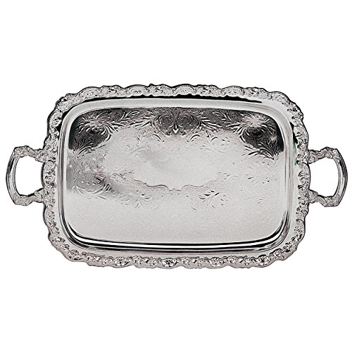 Amazon Com Elegance Silver 84421 Silver Plated Footed Princess Tray With Handles 23 X 14 Industrial Scientific