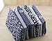 7 Pc Cloth Fabric Cotton Fabric for Quilting 5050cm - Dark Blue Series