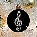 GRAPHICS & MORE Sheet Music Treble Clef Music Wood Christmas Tree Holiday Ornament