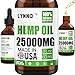 LYNNC Hemp Oil for Anxiety Relief - 25000 MG - Premium Seed Grade - Natural Hemp Oil for Better Sleep, Mood & Stress - Improve Health - Vitamins & Fatty Acids