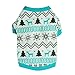 Dog Clothes,Laimeng, Christmas Pet Dog Clothes Printed Snow Fawn Interlock Shirt (S, White)