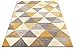 Well Woven Isometry Gold & Grey Modern Geometric Triangle Pattern 7'10