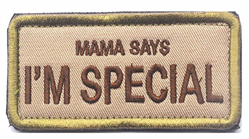 Antrix 2 Pack Tactical Mama Says I am Special Applique Fastener Hook and Loop Military Badge Morale Patch for Backpacks Caps Hats Vests Bags Dogs