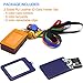 ID Badge Card Holder, Name Badge Holder with Lanyard, Neck Lanyard id Holder for Women Men, Coolrunner 2-Sided PU Leather Vertical Business Card Holder Vertical/Horizontal (2.8