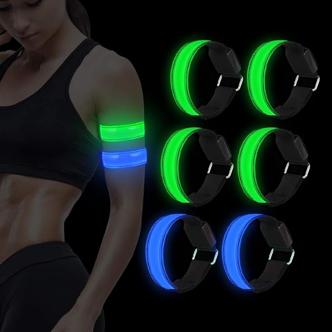 Runing Armband LED Light, 6 Pack High Visibility