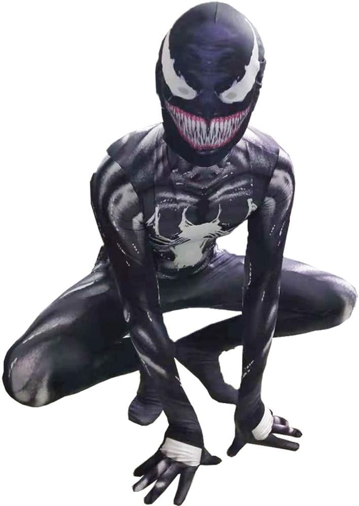 CXYGZLJ Niño Adulto Spiderman Cosplay Disfraz, Halloween Venom Symbiote