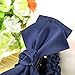 So Beauty Women's Classic Rhinestone Pleated Bowtie Snood Hair Net with French Barrette for Buns Blue