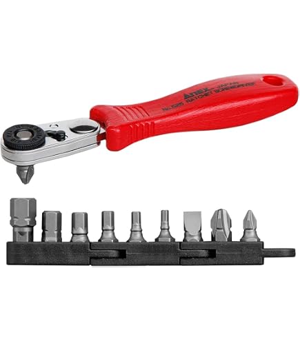 Amazon.com: ANEX No.525-10B Ratchet Screwdriver, Compact Bit 52