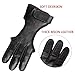 Seakcoik Archery Gloves, Genuine Leather Gloves with Three Finger for Recurve & Compound Bow, Hand Guard Protective for Men Women & Youth - M