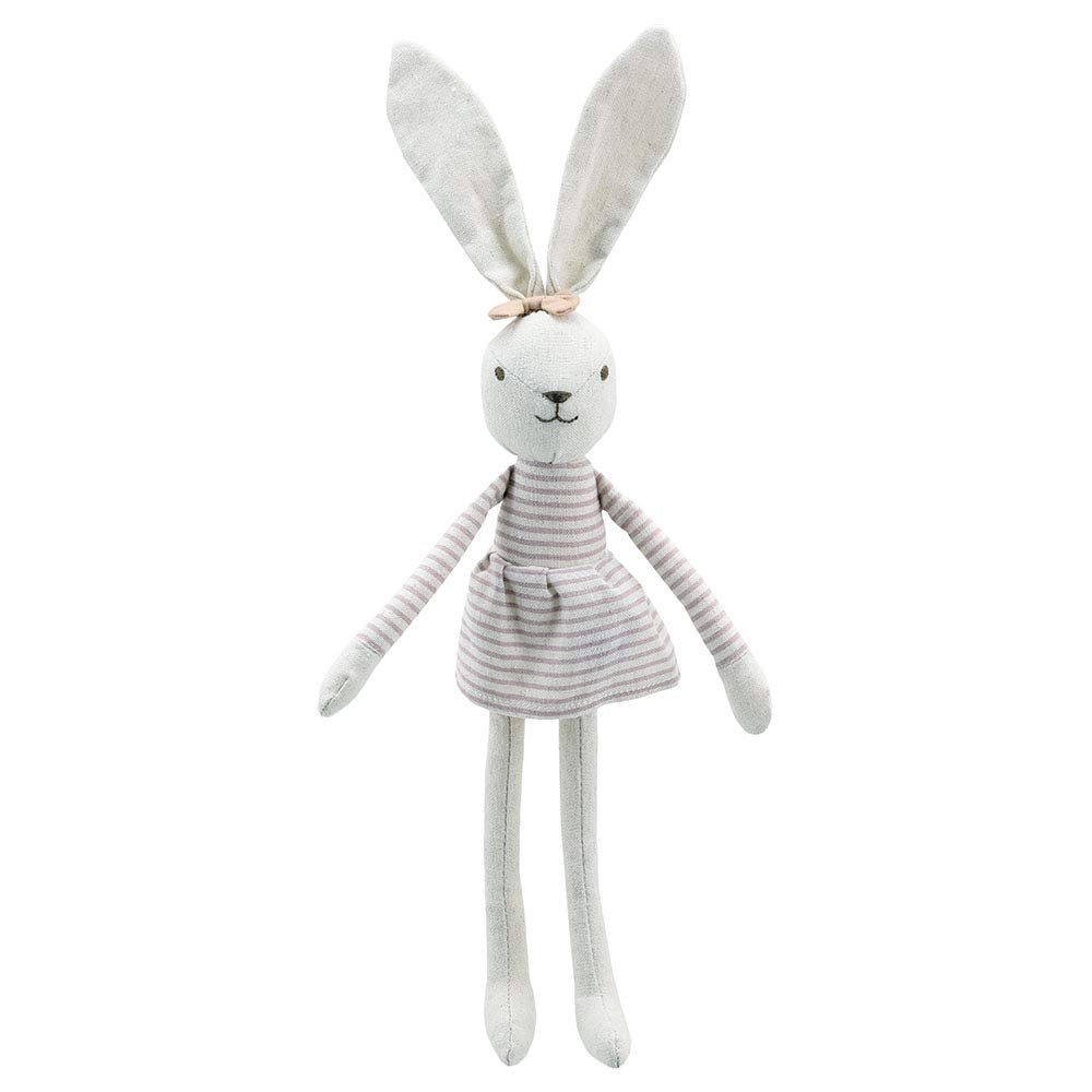 Wilberry - Linen - Hare in Dress Soft Toy - WB004221, Medium, Leinen
