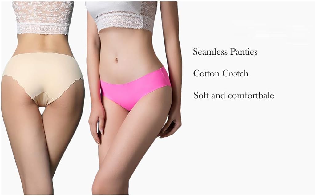Goldenlight 5 Packs Women Invisible Underwears Seamless Briefs Invisible Panty Line Laser Cut Panties Bikini Hipster at  Women’s Clothing store
