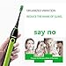 Joincare Electric Toothbrush Power Rechargeable, E1 Professional 3 Cleaning Modes White Clean Sensitive Sonic Electric Toothbrush for Adult (black+green)