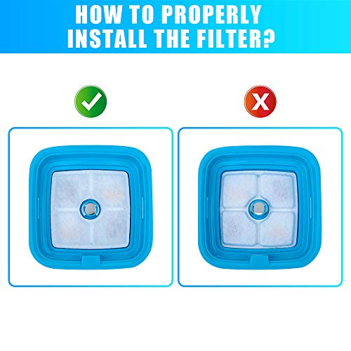 DELOMO Replacement Filters for 84oz/2.5 L Automatic Electronic Cat Water Fountain pet Water Drinking Fountain, Pack of 4