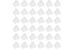 Kozelo 30pcs Nylon Flanged Sleeve Bearings [2mm Bore x 4.4mm OD x 4.1mm Length] Nylon Plastic Bushings for Shaft, White