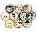 Koolemon Round Glass Fridge Magnet Set,Funny Magnets (Cat)