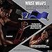 Premium Wrist Wraps Lifting Straps Bundle w/Carry Bag | Professional Grade Heavy Duty Hand and Wrist Support Weightlifting w/ 2 Year No Questions Asked Warranty (Blue, Wraps & Straps Combo)