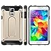 Galaxy S5 Case,Wollony Rugged Hybrid Dual Layer Armor Protective Back Case Shockproof Cover for Galaxy S5 - Heavy Duty - Slim Hard Shell Protection - Impact Resistant Bumper (Gold)