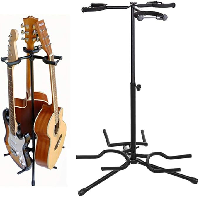 Triple Guitar Stand Tripod Adjustable Multiple Guitar Stand for