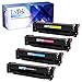 LxTek Compatible Toner Cartridge Replacement Set for HP 410X High Yield (1 Black|1 Cyan|1 Magenta|1 Yellow) CF410X CF411X CF413X CF412X for use in HP Pro M477fdw M477fnw M477fdn M452dn M452dw M452nw