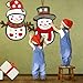 Qrooper DIY Felt Snowman DIY Kids Toys, Hanging Christmas Decorations with 44 Detachable Ornaments, Kids Toys for 2 3 4 5 Years Old,Set of 2 Pieces