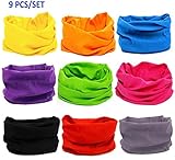 Kalily Pack of 9pcs/6pcs Headband Bandana - Versatile 16-in-1 Lightweight Sports & Casual Headwear -Neck Gaiter, Balaclava, Helmet Liner, Face Mask