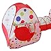 Babrit Cute Play Tent-Tunnel-Ball Pit with Basketball Hoop 3 in 1 Play House Children's Playground Toy Playpen with Tote Bag for Kid's Fun