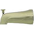 DANCO Universal Tub Spout with Diverter, Polished Brass, 1-Pack (89265)