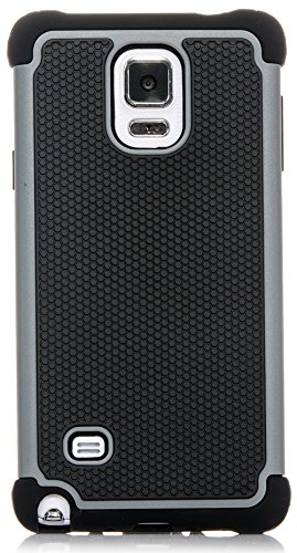 Galaxy Note 4 Case, iSee Case (TM) Heavy Duty Dual Layer Hybrid Protective Cover Case for Samsung Galaxy Note 4 (Note4-3 in 1) (Gray)