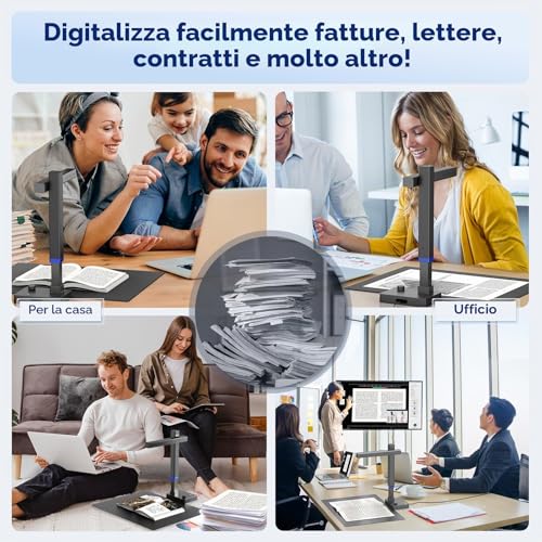 CZUR Shine Ultra 13MP Document Scanner, A3 Portable Book Scanner, 340-245 dpi, SuperSpeed Scanning, OCR 180+ Language, for Office, School, Library, Win and Mac