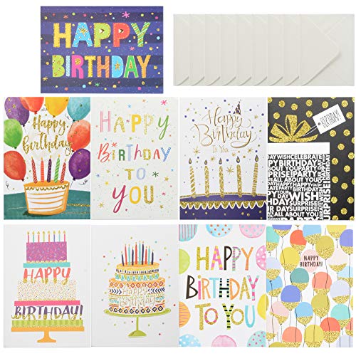 Greeting Cards Assortment 26 Unique Assorted Cards for All Occasions w/Greetings Inside and Card Organizer with Envelope Birthday Thank You Wedding and More