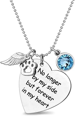 dog birthstone necklace