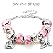 RUBYCA European Charm Bracelet Silver Plated Snake Chain Lobster Clasp DIY Jewelry 7.5 Inch 10pcs