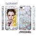 iPhone 7 Plus Case, iPhone 8 Plus Shiny Rose Gold White Gray Marble Case,BAISRKE Heavy Duty Hybrid 3-Layer Full-Body Protect Case Soft TPU & Hard Plastic Back Cover for Apple iPhone Plus 5.5