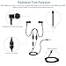 Docooler Anti-radiation Earphone Air Tube 3.5mm Free Noise Reduction Line Control with Mic Black