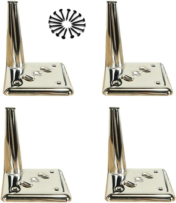 DEPLK Furniture Legs X4, Sofa Feet, Metal Carbon Steel Support Replacement Legs, DIY Hardware Accessories, Bed Tv Cabinet Cabinets Bathroom Cabinet Bedside Table Coffee Table Cabinet Feet, Bracket S