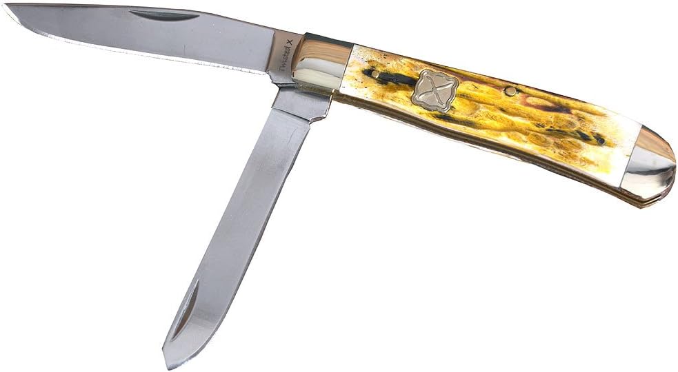 Twisted X Brand Natural Aged Bone Handle Two Blade Folding