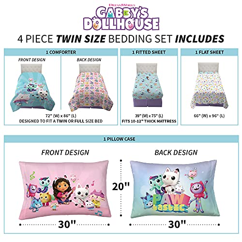 Franco Kids Bedding Super Soft Comforter and Sheet Set, 4 Piece Twin