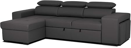 Aquinos Confort24 John Canape Lit D Angle Convertible Appui Tete