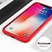 iPhone X Silicone Case, iPhone X Case Miracase Liquid Silicone Gel Rubber Cover with Soft Microfiber Lining Full Body Protection Shockproof Drop Protection for Apple iPhone X- Red