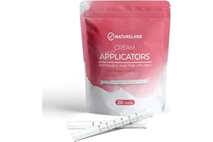 Natureland Disposable Plastic Vaginal Applicator: For Gel or Cream Products - Includes Dual Dosage Markings (Regular, 20, Count)
