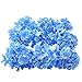 Veryhome 12pcs Blooming Silk Hydrangea Flower Heads for DIY Bouquets Wedding Centerpieces Home Decor (Sky Blue)