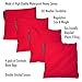 Driveway Games All Weather Cornhole Bean Bag Set. Waterproof Regulation Corn Toss Bags, Red, Set of 4